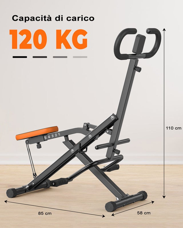 Máquina de agachamento, auxílio de agachamento RATTANTREE para quadris e pernas, fácil instalação, dobrável, com alças ergonômicas, com display LCD - 2