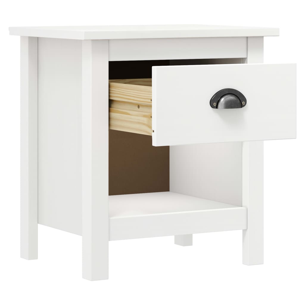 Lot de 2 Tables de chevet，Table d'appoint, Table de nuit pour Salon Chambre Hill 46x35x49,5 cm Bois de pin solide504814 - 4