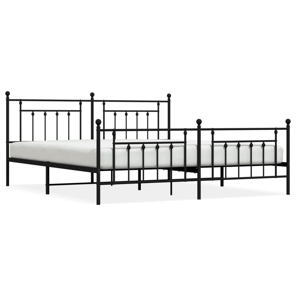 Łóżko Metalowe Czarne Rama Łóżka Ze Stelażem Do Sypialni Pokoju 200x200