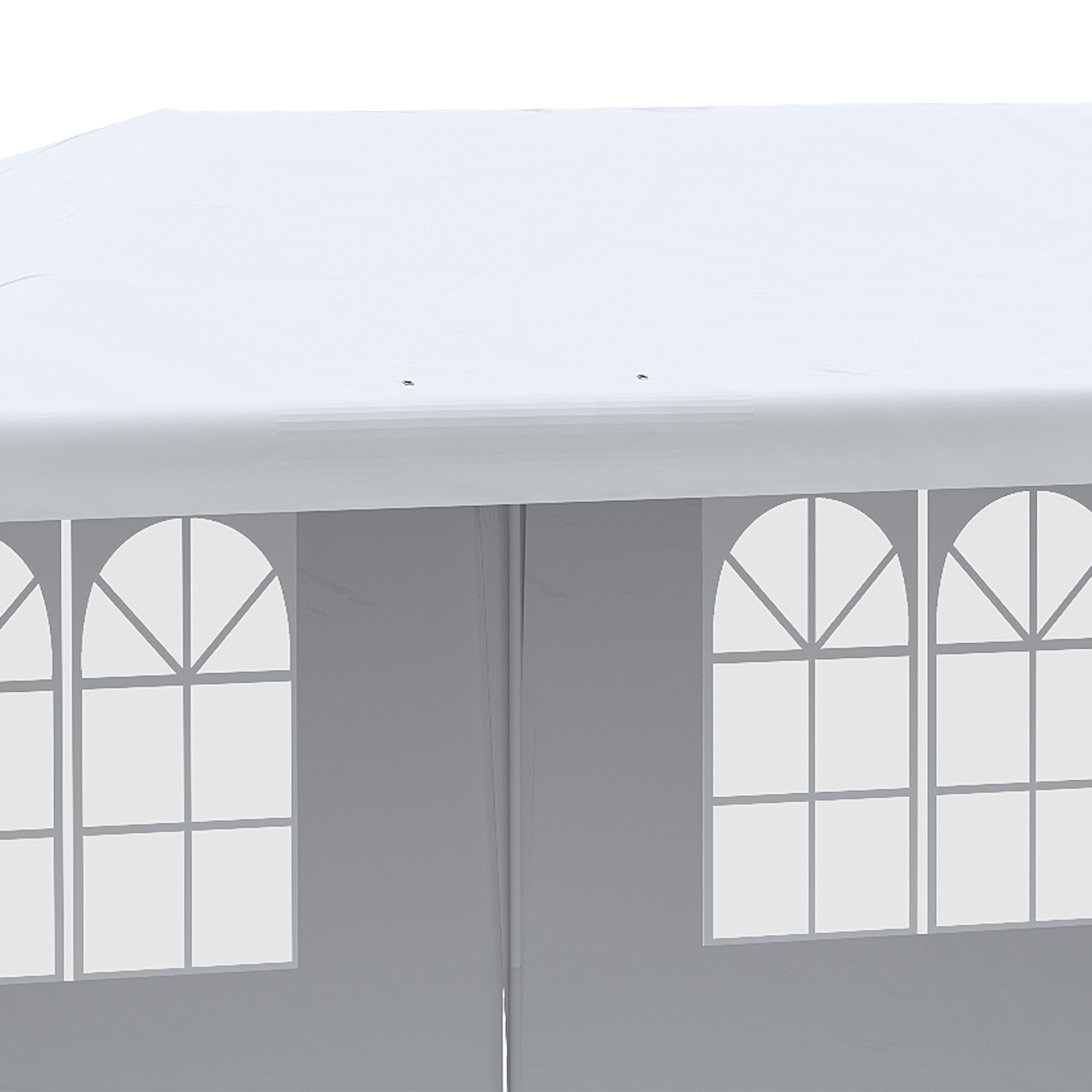 Carpa de Jardín Outsunny 585x295x255 cm Blanco - 4
