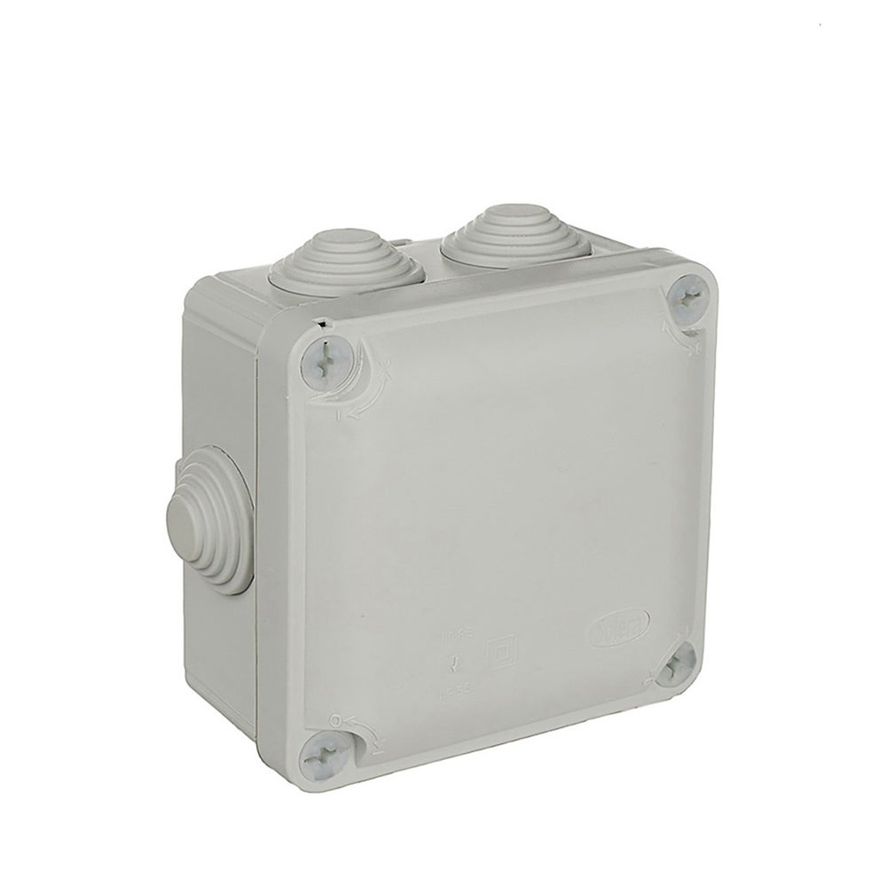 Boîte de Dérivation Étanche IP55 6 Entrées Carrée 100x100x55mm avec Vis 1/4 tour - 2