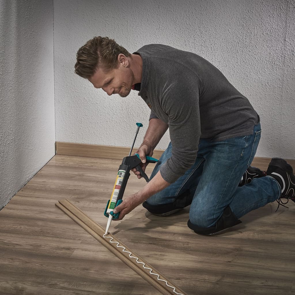 Kit Fausse Équerre et Boite à Onglet, Scie Japonaise et Pistolet à Cartouche, Pression 130 kg - wolfcraft 6977000 - 8