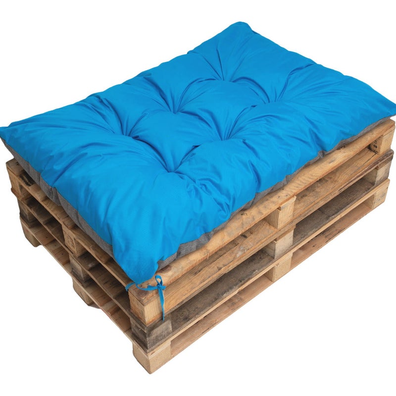 Poduszka ogrodowa na paletę 120x80cm poduszka na meble ogrodowe niebieska, poduszka na balkon taras, poducha ogrodowa na meble z palet