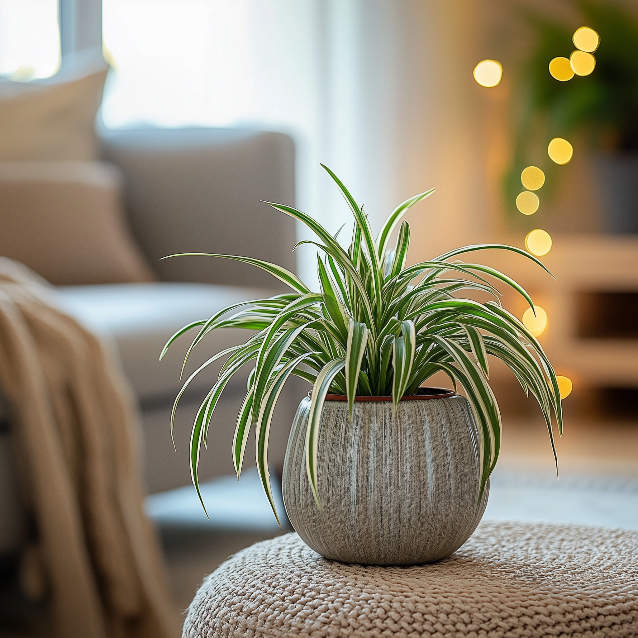 Plante araignée - Set de 3 - Chlorophytum comosum 'Atlantic' - H25-40cm - ⌀12cm - 7