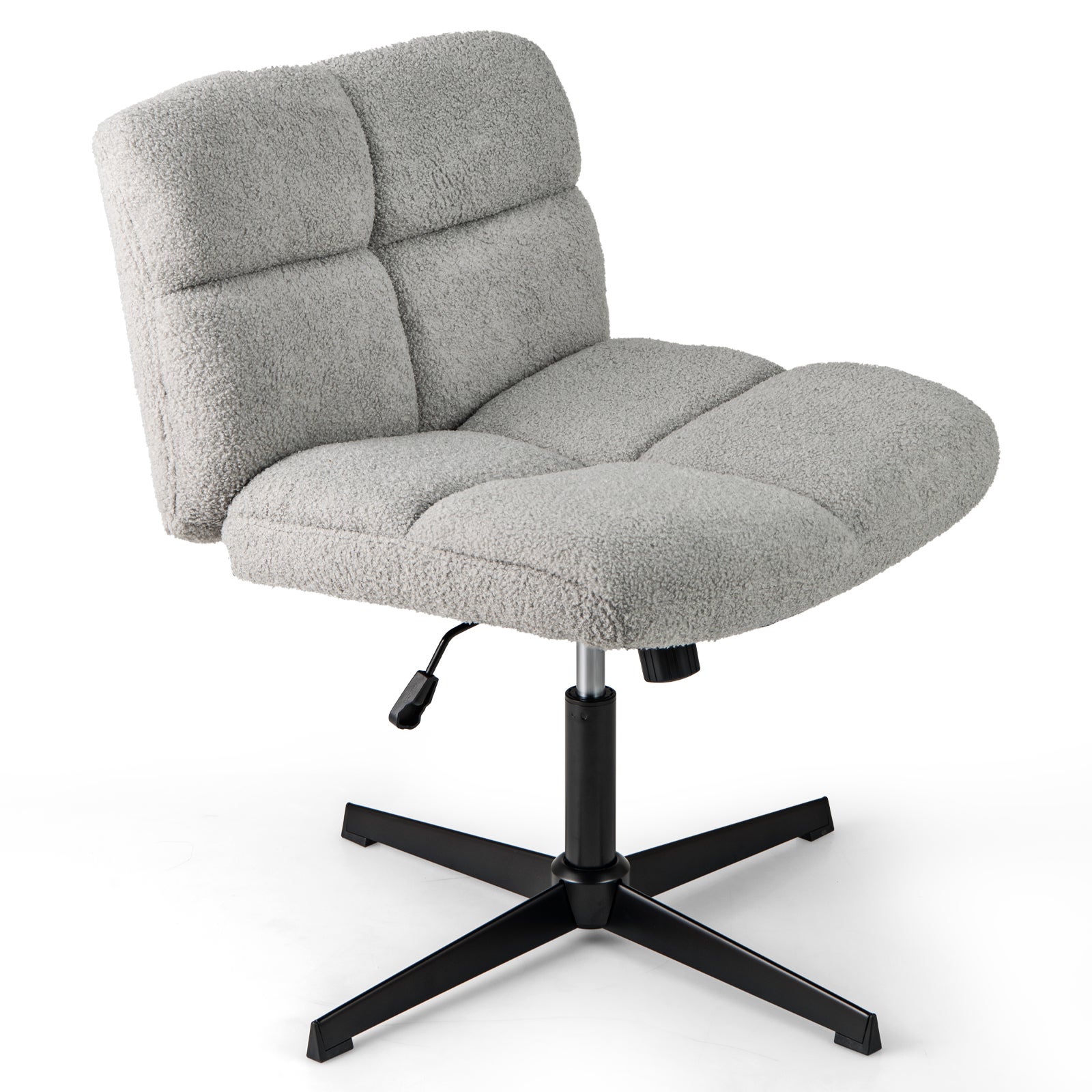 EXRACING Sedia Da Scrivania A Gambe Incrociate Con Ruote – Senza Braccioli, Larga 65 Cm, Regolabile In Altezza, Girevole 360°, Velluto, Capacità 136 Kg