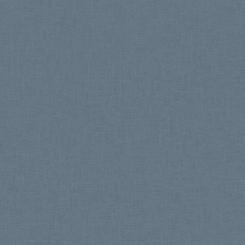 Papel pintado liso efecto lino azul agrisado - 53 cm x 11.2 m - borastapeter