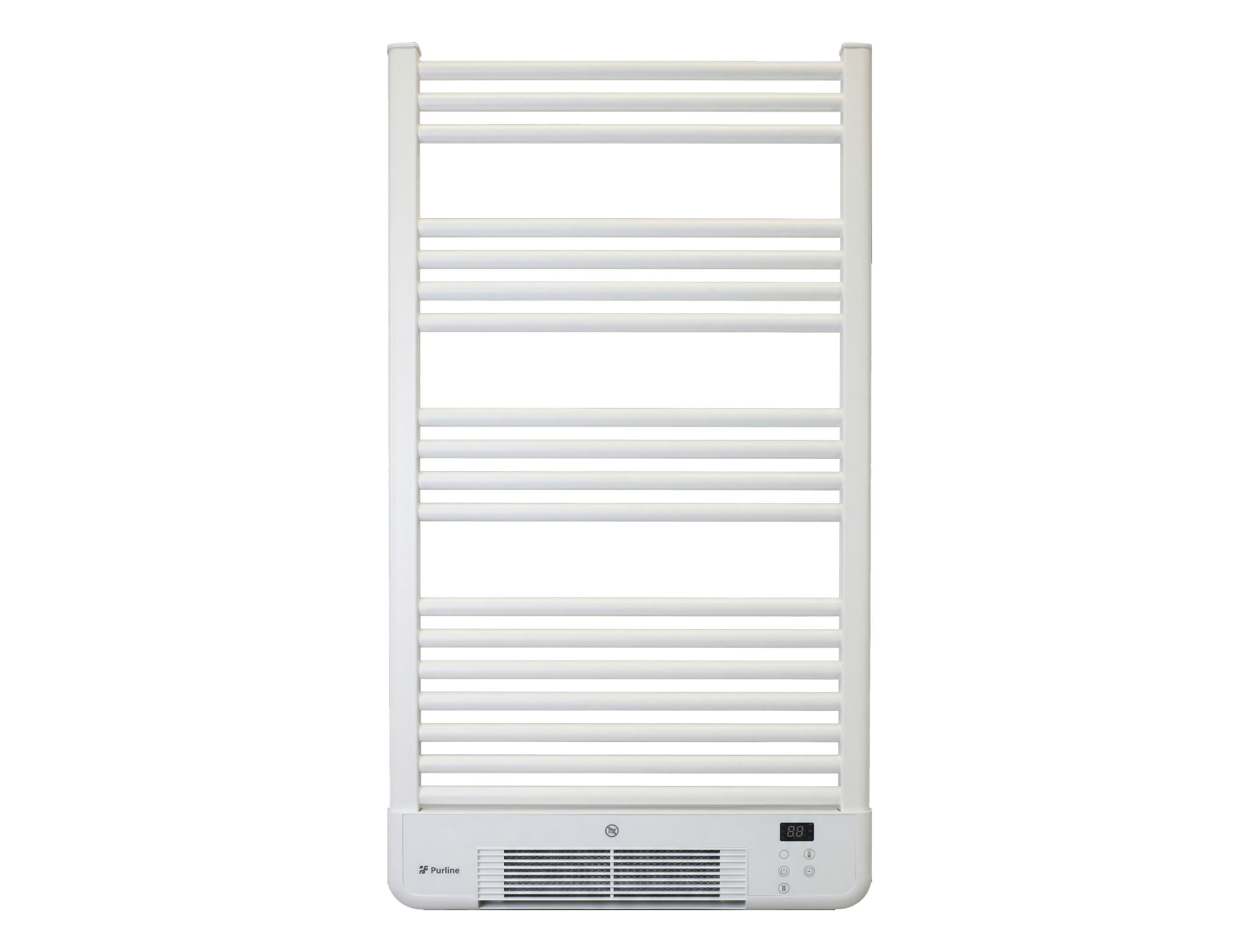 Greened House Radiateur Sèche-Serviettes Électrique Noir Mat Intelligent WiFi Contrôlé 500mm L x 800mm H Minuterie Programmable 7 Jours Compatibilité Application