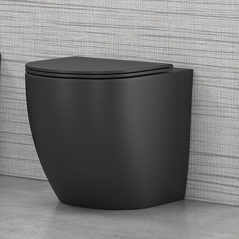 WC Rimless MILOS 57x36x38 cm à poser avec abattant soft-close-Noir-Noir ...