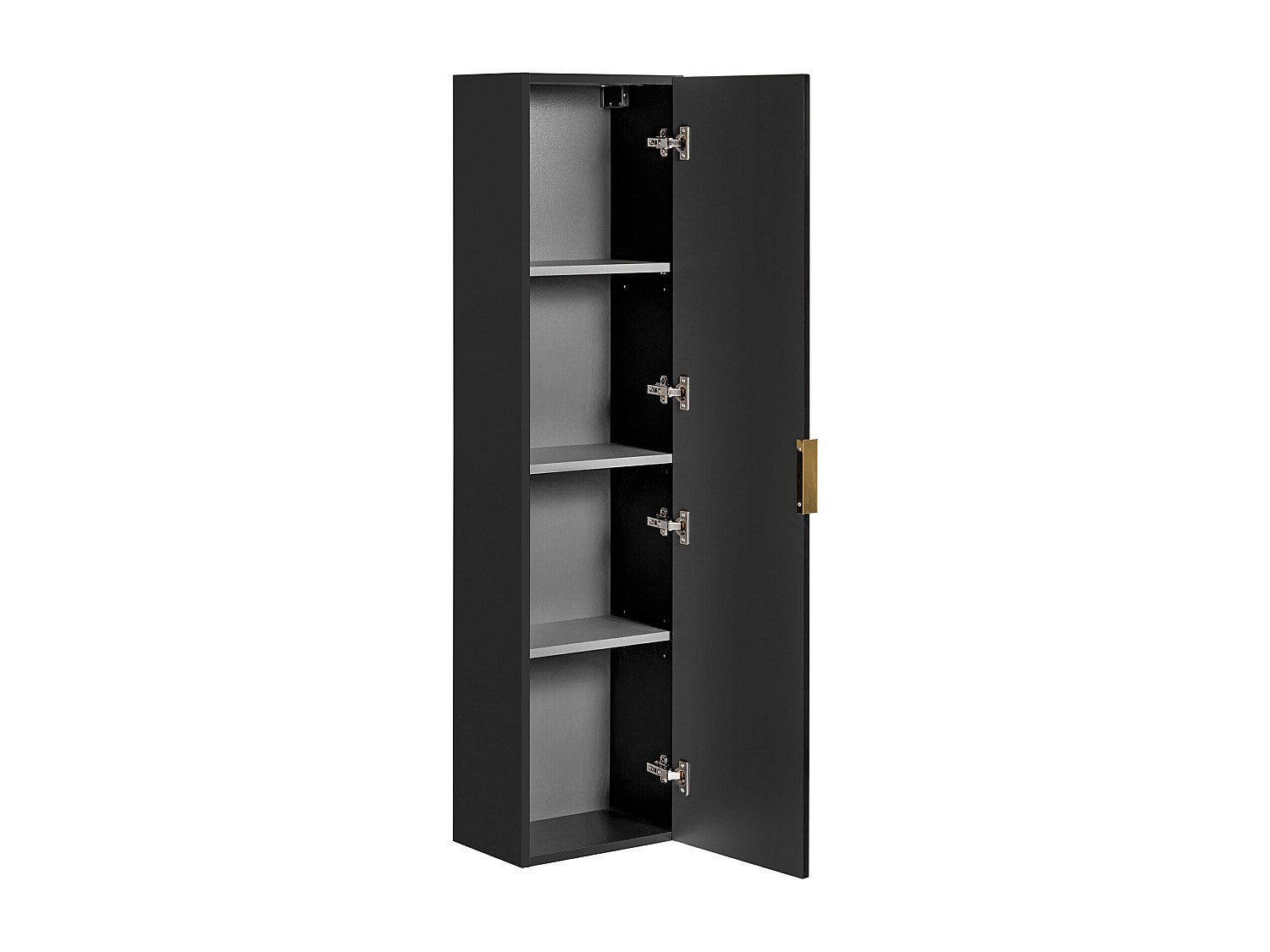 Colonne de salle de bain suspendue striée - Noir - H140 cm - ZEVARA - 5