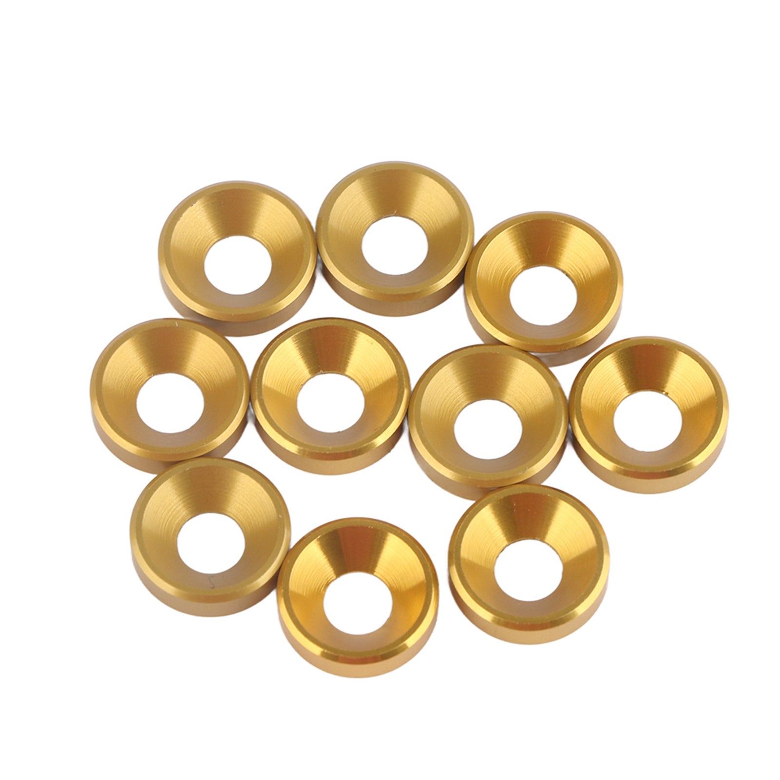 Lot De 10 Rondelles Incurvées Inox Pour Plateau De VTT – 24/30 Mm, Stabilité Et Durabilité