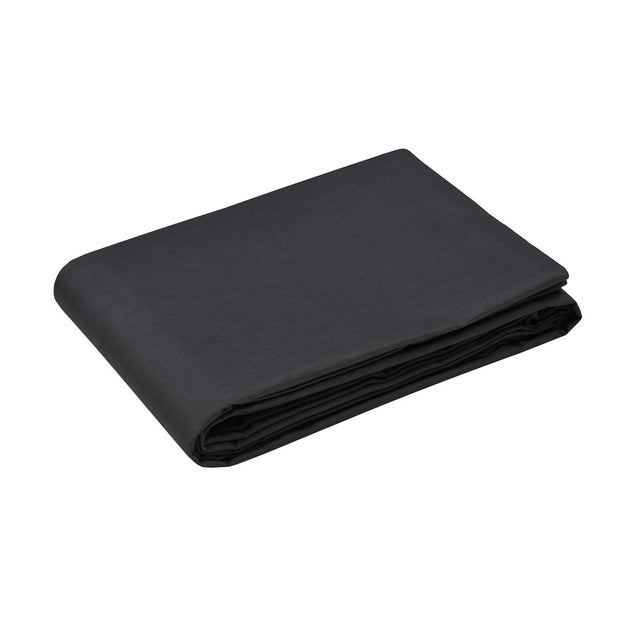 Housse de couette en percale de coton uni 140 x 200 cm Elysée anthracite