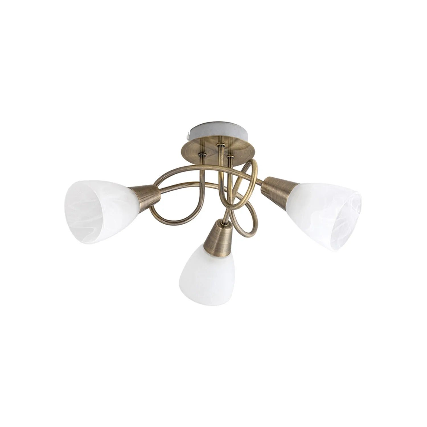 Lampa sufitowa Jenna brąz antyczny-biała 3xE14x40W metal wym:21x36x36cm IP20 Rabalux
