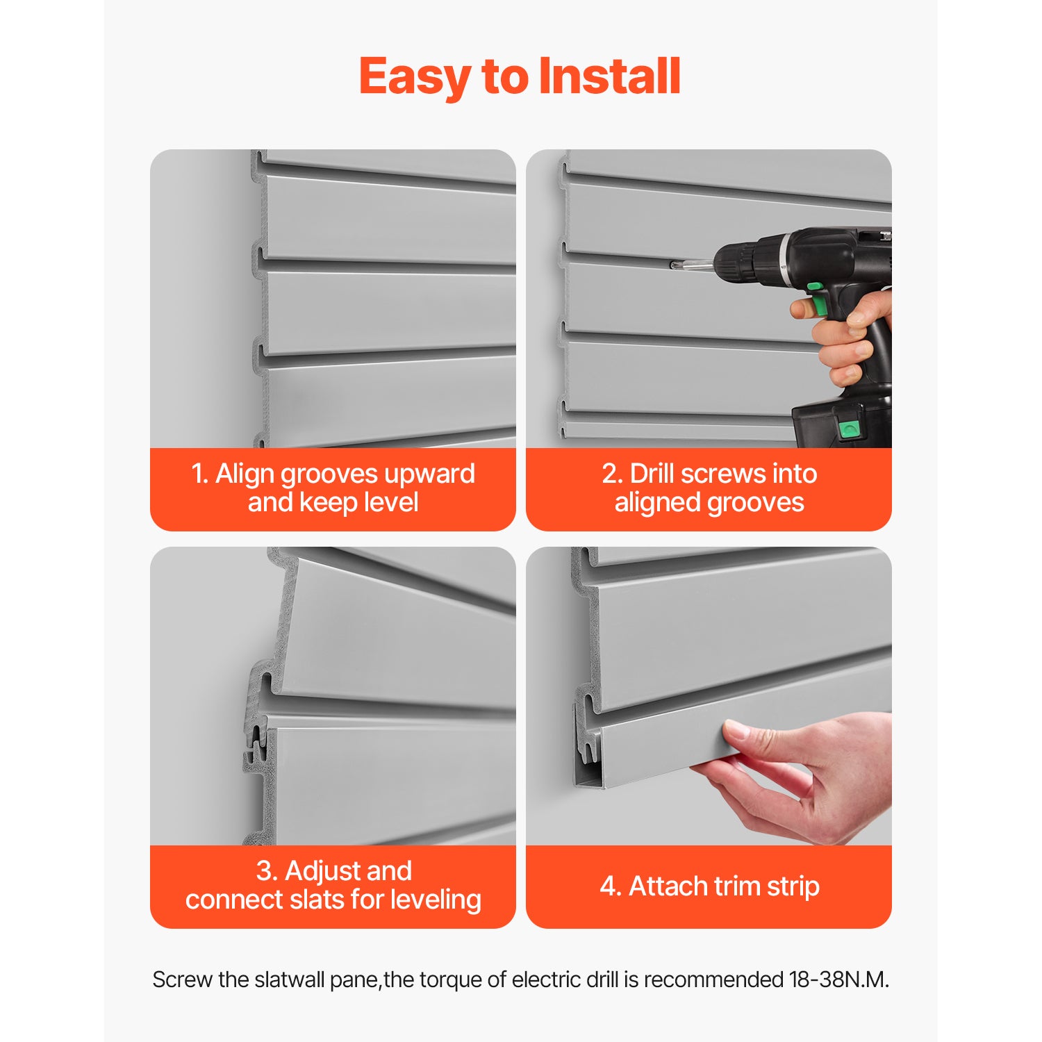 Pannello per garage in PVC 4 x 4 piedi,SucceBuy design modulare,pannello per garage grigio,con struttura di accoppiamento e taglio fai da te - 8