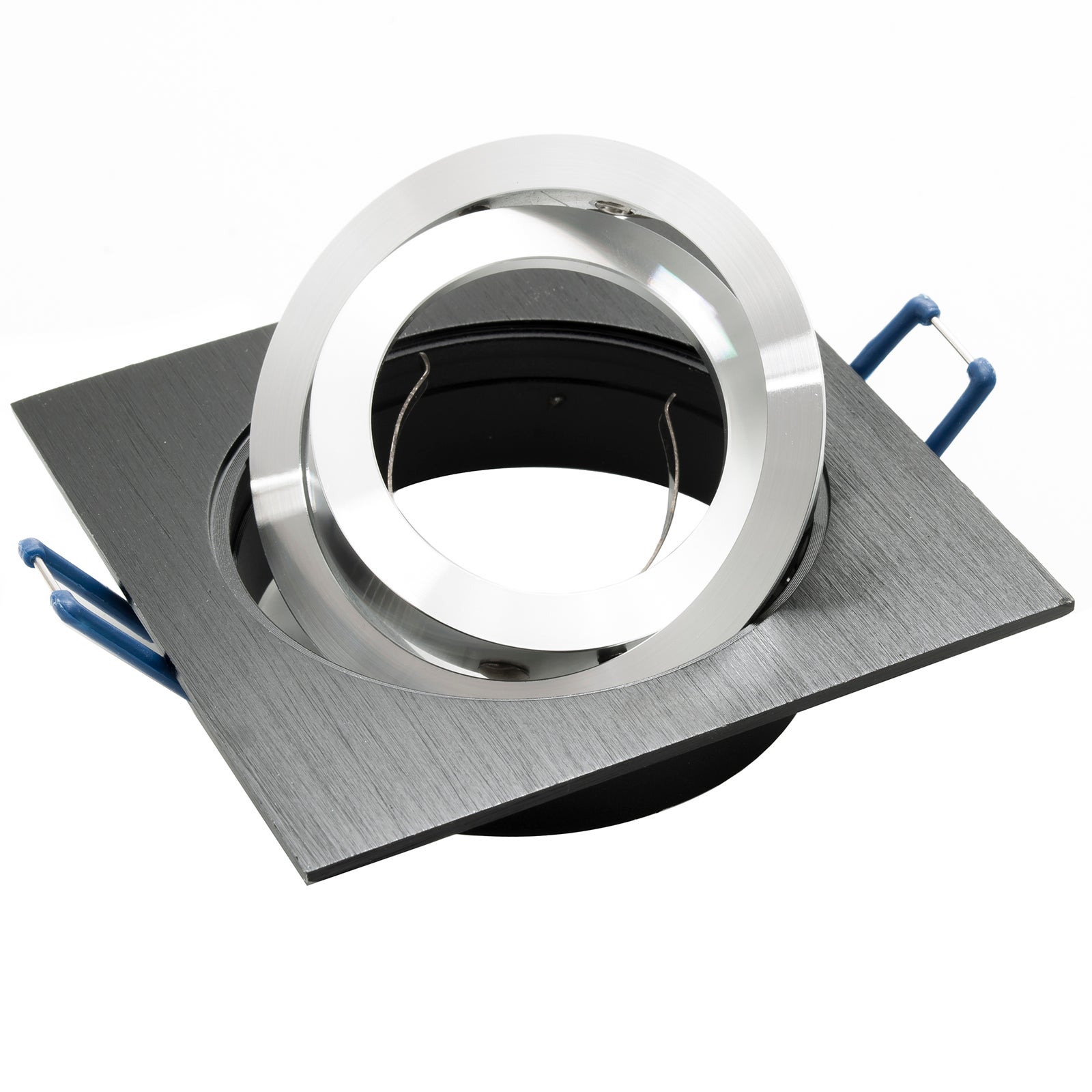 Spot encastré carré réglable noir 8cm lampe LED 8W GU10 bureau salon LIGHT 4000k - 2