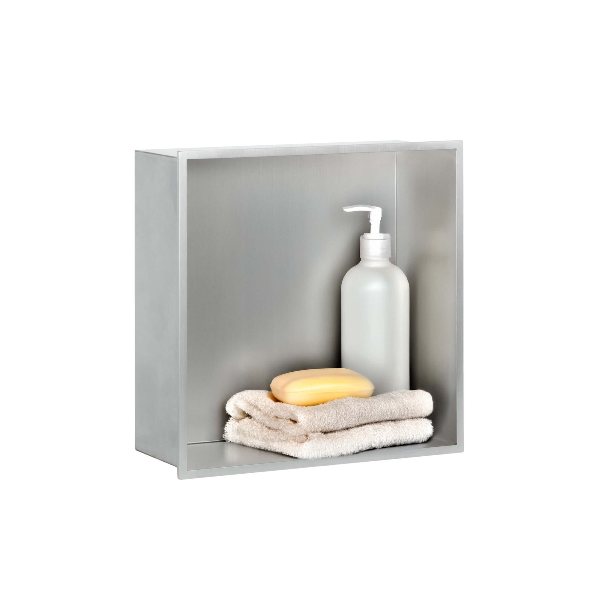 Nicho Pared Nicho empotrado a ras de pared acero inoxidable 30x30x12 cm, nicho de ...