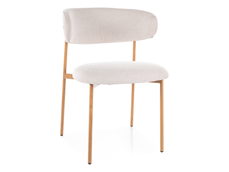 Krzesło tapicerowane ELTON D BREGO jasnobeżowe