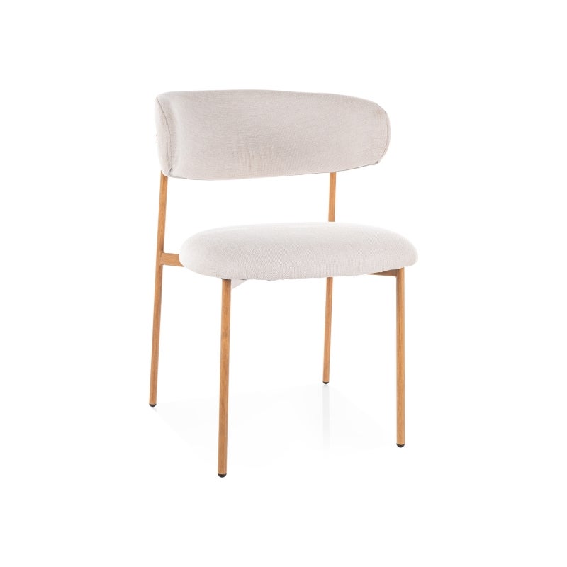 Krzesło tapicerowane ELTON D BREGO jasnobeżowe