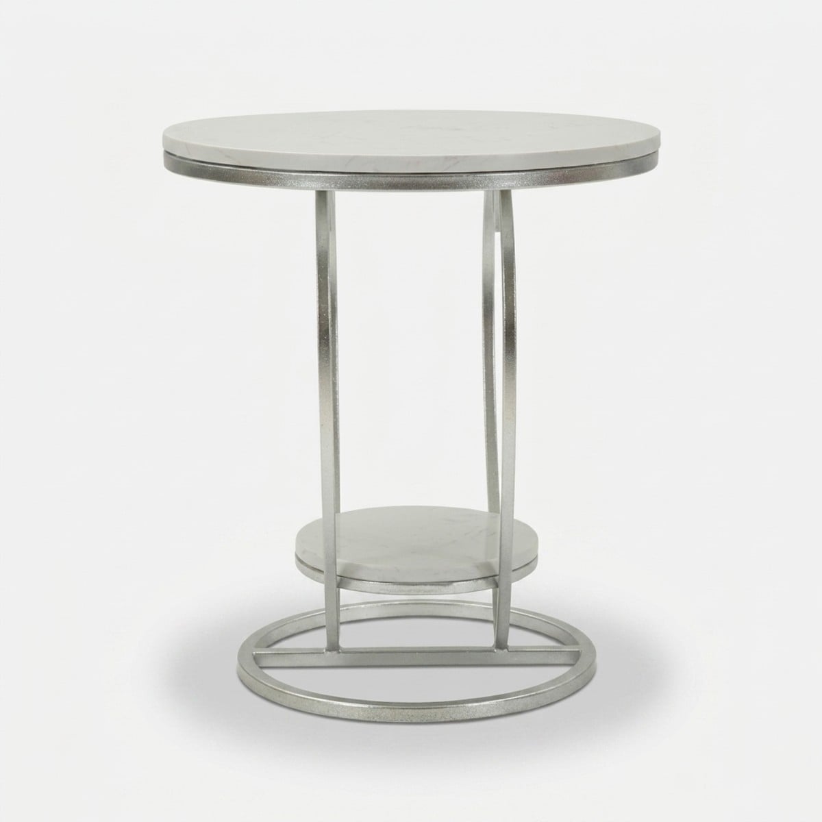 Table d'appoint rond en métal avec plateau effet marbre Heart | Leroy ...