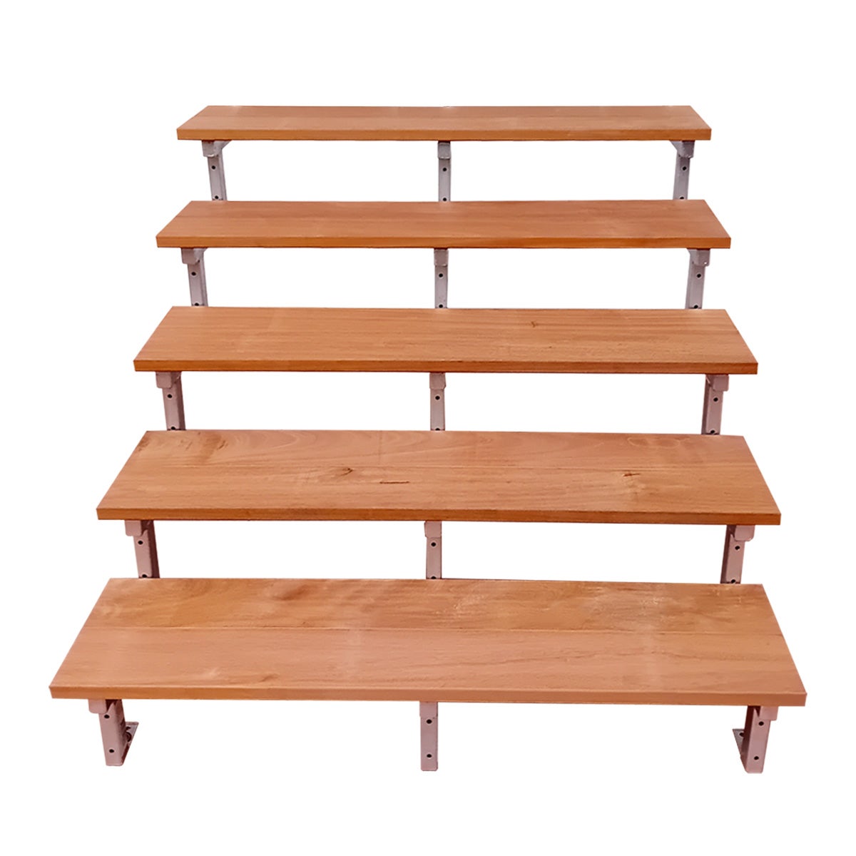 Escalera metálica bali 5 peldaños madera dura 88x120cm