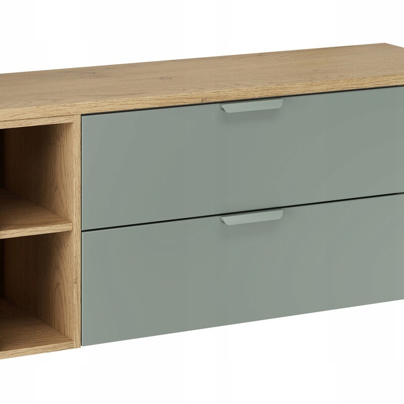 Szafka łazienkowa ASTER GREEN 120 cm zielony mat z blatem