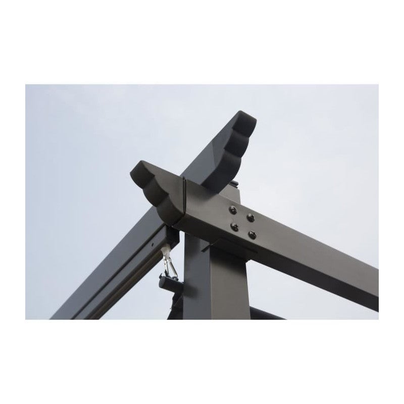 Pergola Anthracite en metal et textilène 8.68 m² - 5