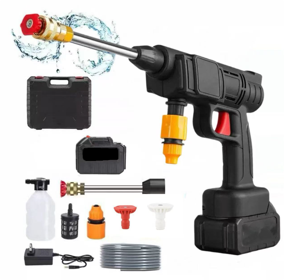 Nettoyeur Haute Pression sans Fil, Nettoyeur Haute Pression 30 Bar, 435 PSI Nettoyeur Haute Pression sur Batterie, Pistolet Haute Pression avec Tuyau, | Leroy Merlin