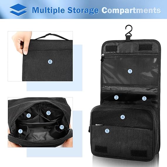 Atyha1 Trousse de Toilette Suspendue Violette Grande Capacité