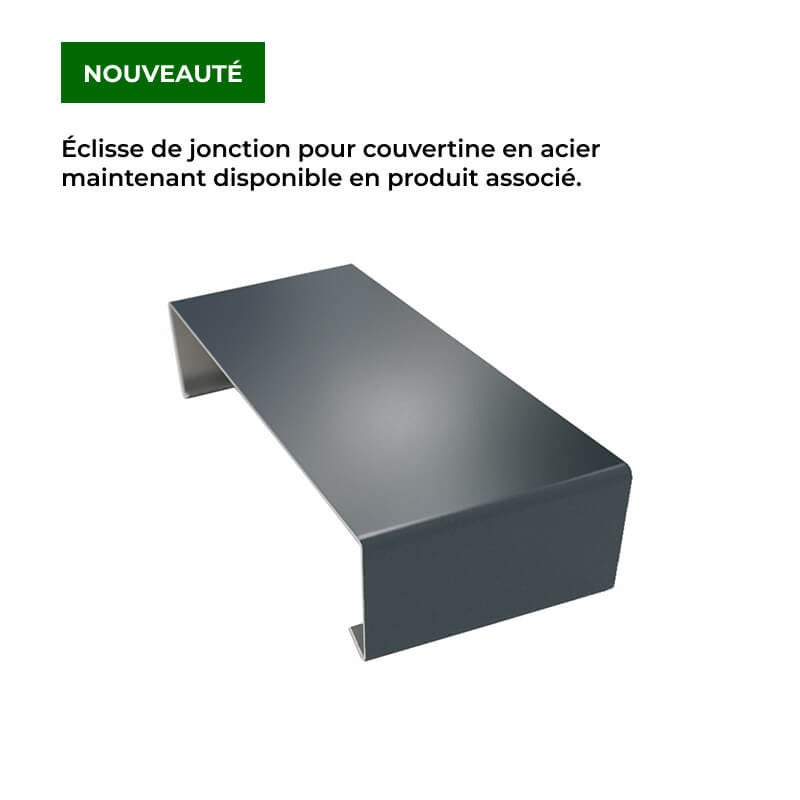 Couvertine 3m en acier 75/100ème pour muret- gris anthracite RAL7016 - 265mm - 5