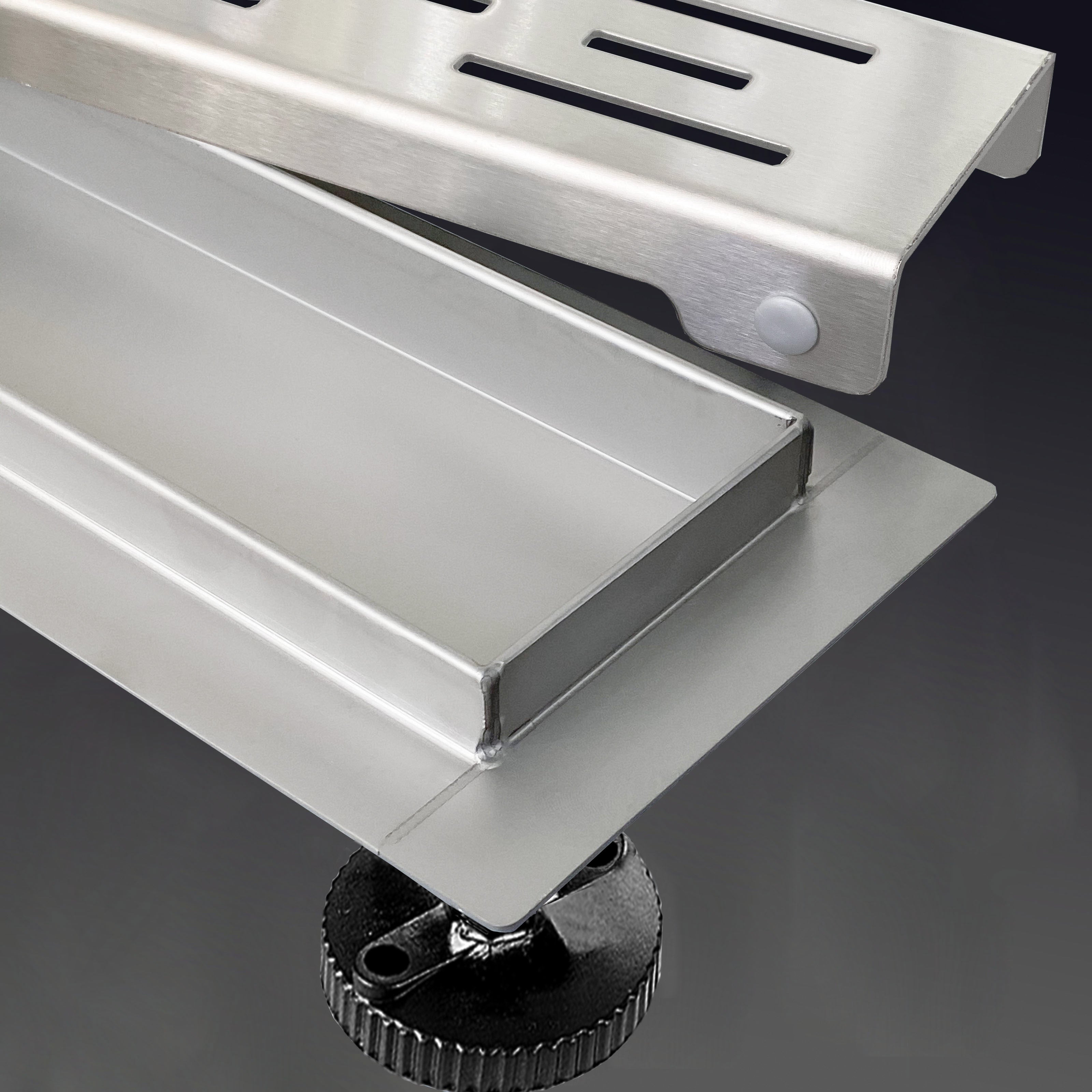 OCEAN caniveau de douche en acier inoxydable italien,réglable en hauteur avec désodorisant Style 120 cm - 2