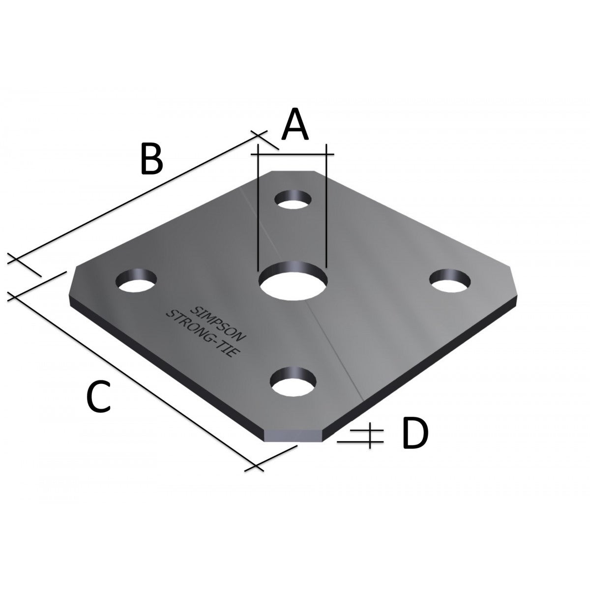 Rondelle carrée CL 100x100mm - ep 4mm - 3