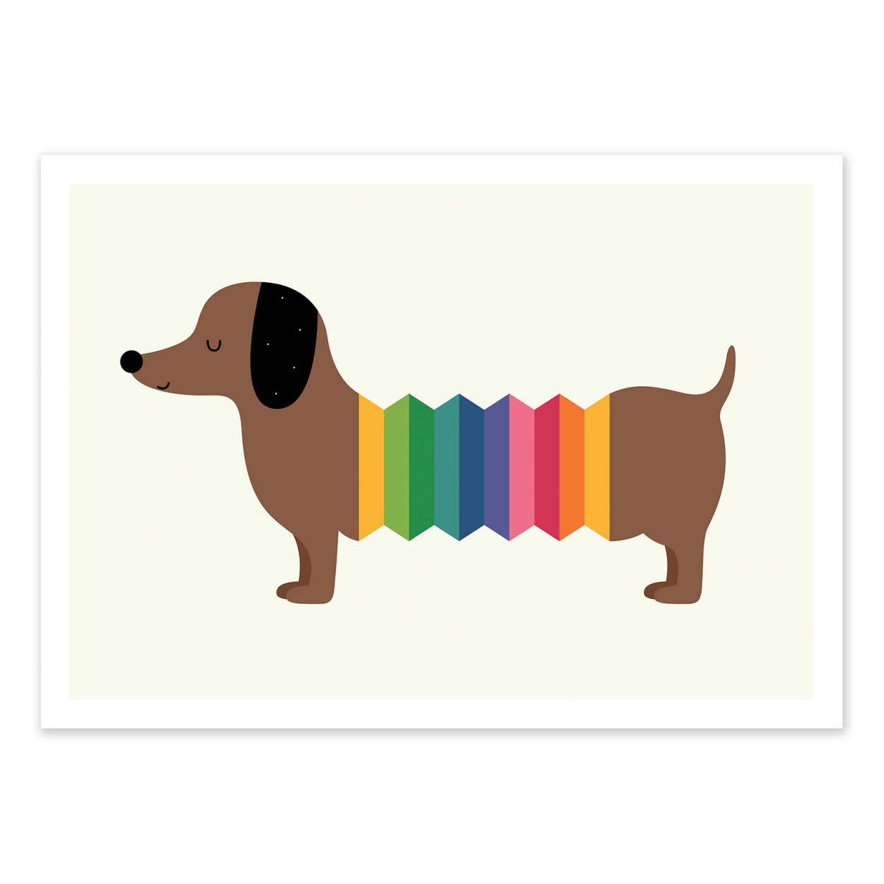 Art-poster - rainbow dog - andy westface - 30 x 40 cm