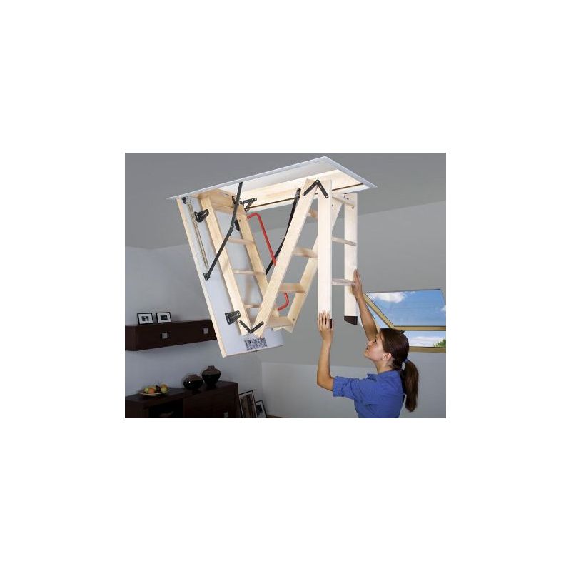 Escalier escamotable avec échelle en bois LWK Komfort Fakro Hauteur 280cm - Dimensions 60 x 120 cm - 4