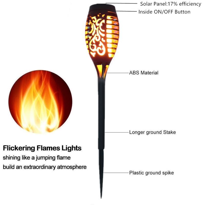Lampy solarne – dekoracje ogrodowe – wodoodporne latarki, latarnie ogrodowe – zestaw 8 szt. - 3