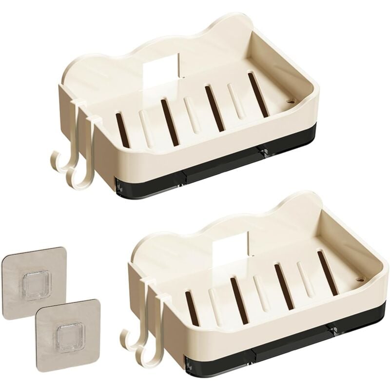 Lot De 2 Porte-savon Avec Aimant, Sporgo Porte-savon Magnétique Sans Perçage, Porte-savon