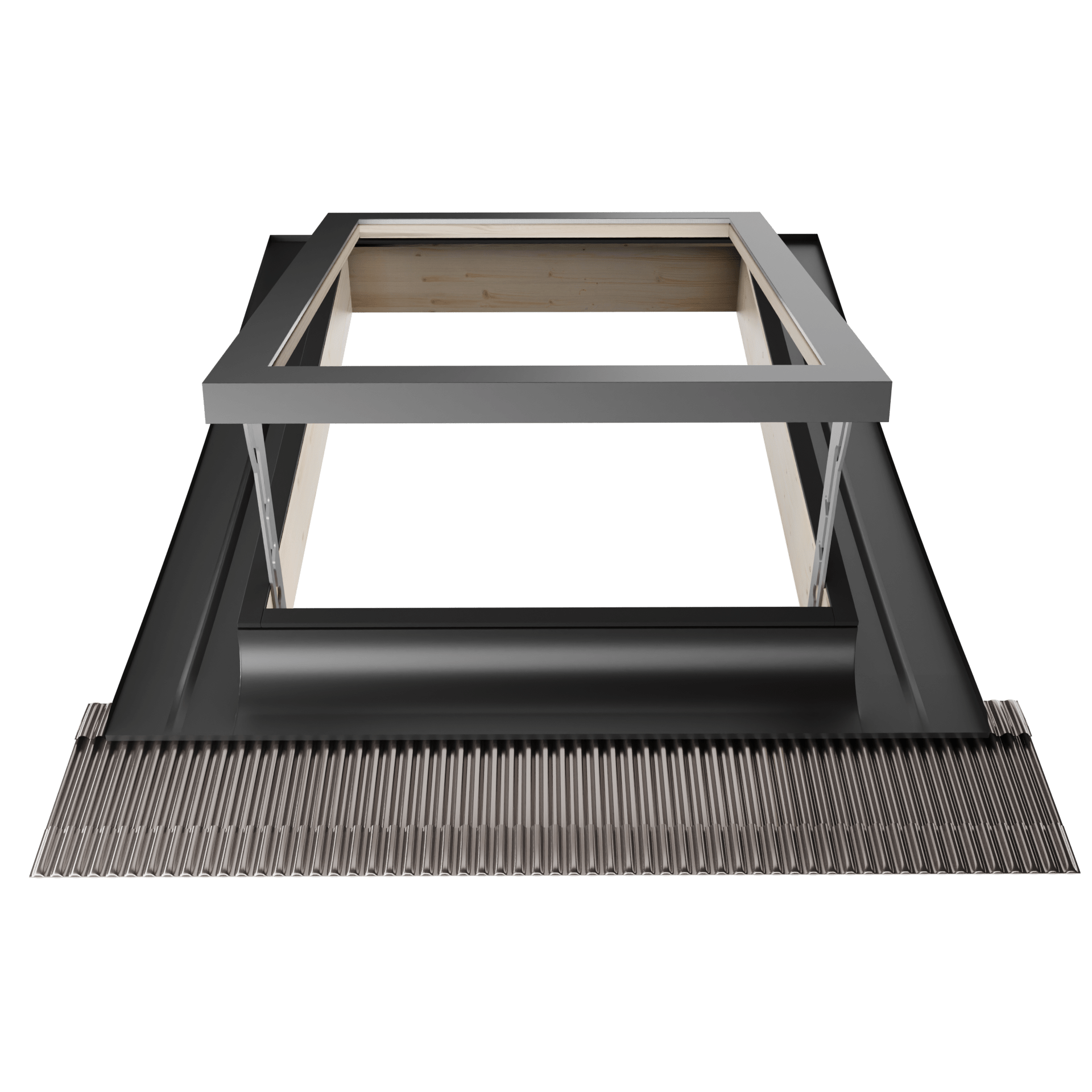 Emica - Best Vasistas Aluminium Skylight | Verre isolant 4-9-4 | Intérieur en bois de sapin | Poignée avec 4 positions d'ouverture (45x55 BxH) - 7