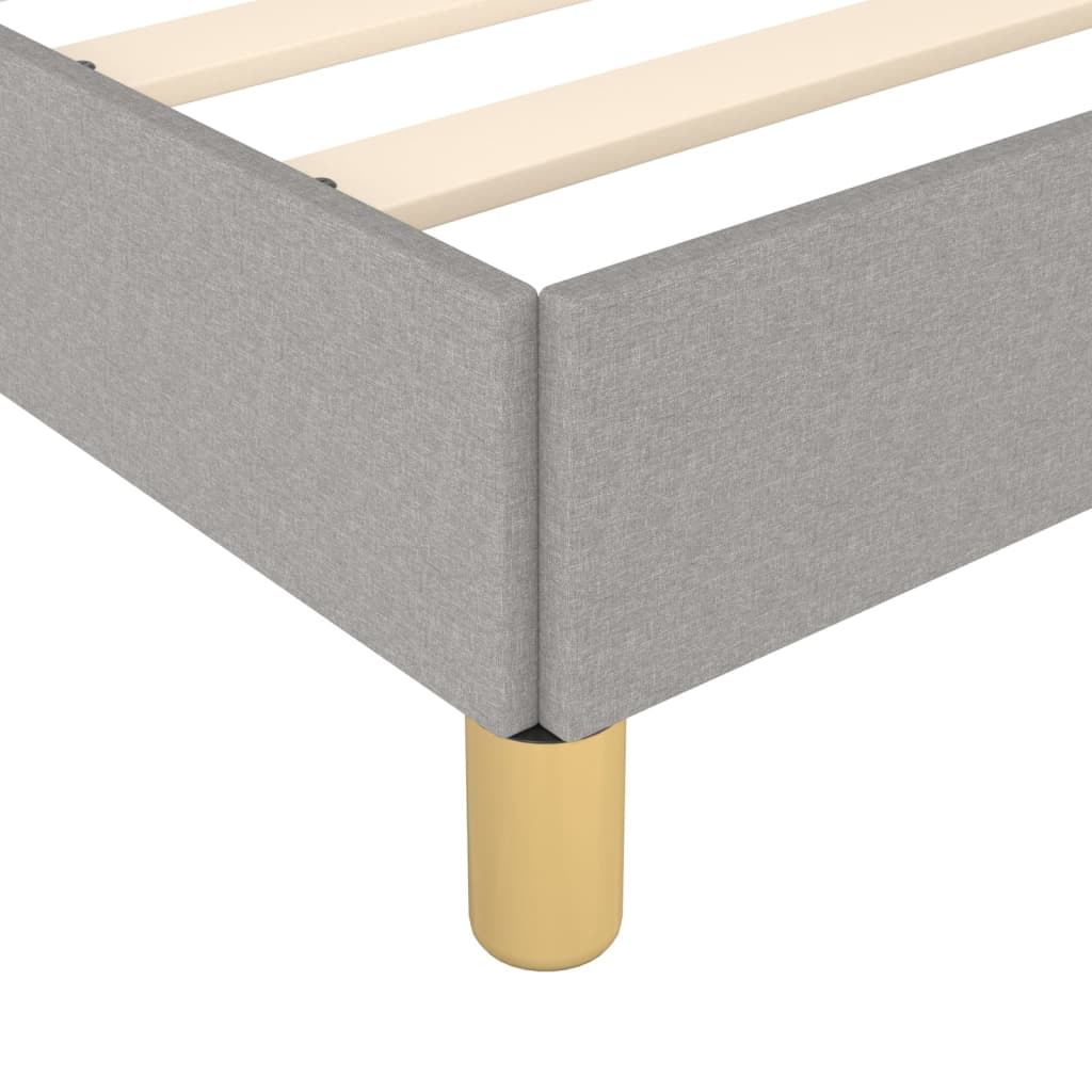 Cadre de lit sans matelas gris clair 100 x 200 cm tissu - 9