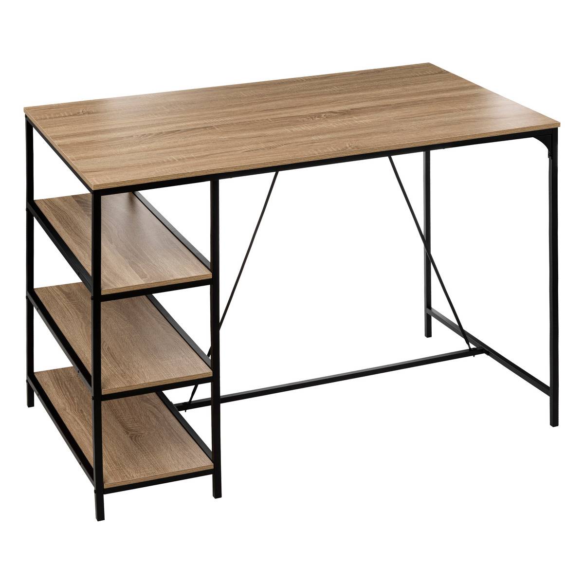 5Five Simply Smart 5Five, Tavolo Da Bar A 3 Ripiani Aliaj Effetto Rovere Naturale , Leroy Merlin