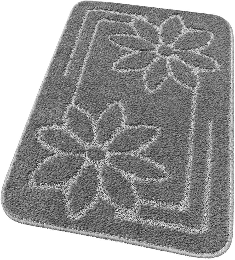 Tapete Banho Cor Sólida Antiderrapante Absorvente Tapete De Cabeceira 100% Fabricado Em Itália Cinzento 50x110cm - 6