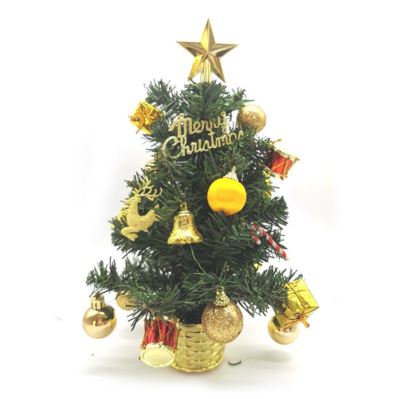 Mini Sapin De Noël De Table, 12 Pièces, Petit Pin Artificiel, Modèle D'Arbre De Noël De Bureau