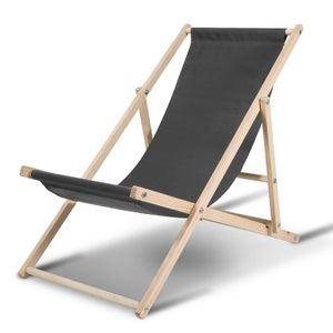 Spec-Wood Sedia A Sdraio Pieghevole In Legno Di Faggio – 119x58 Cm, 3 Posizioni, Per Giardino, Campeggio E Spiaggia
