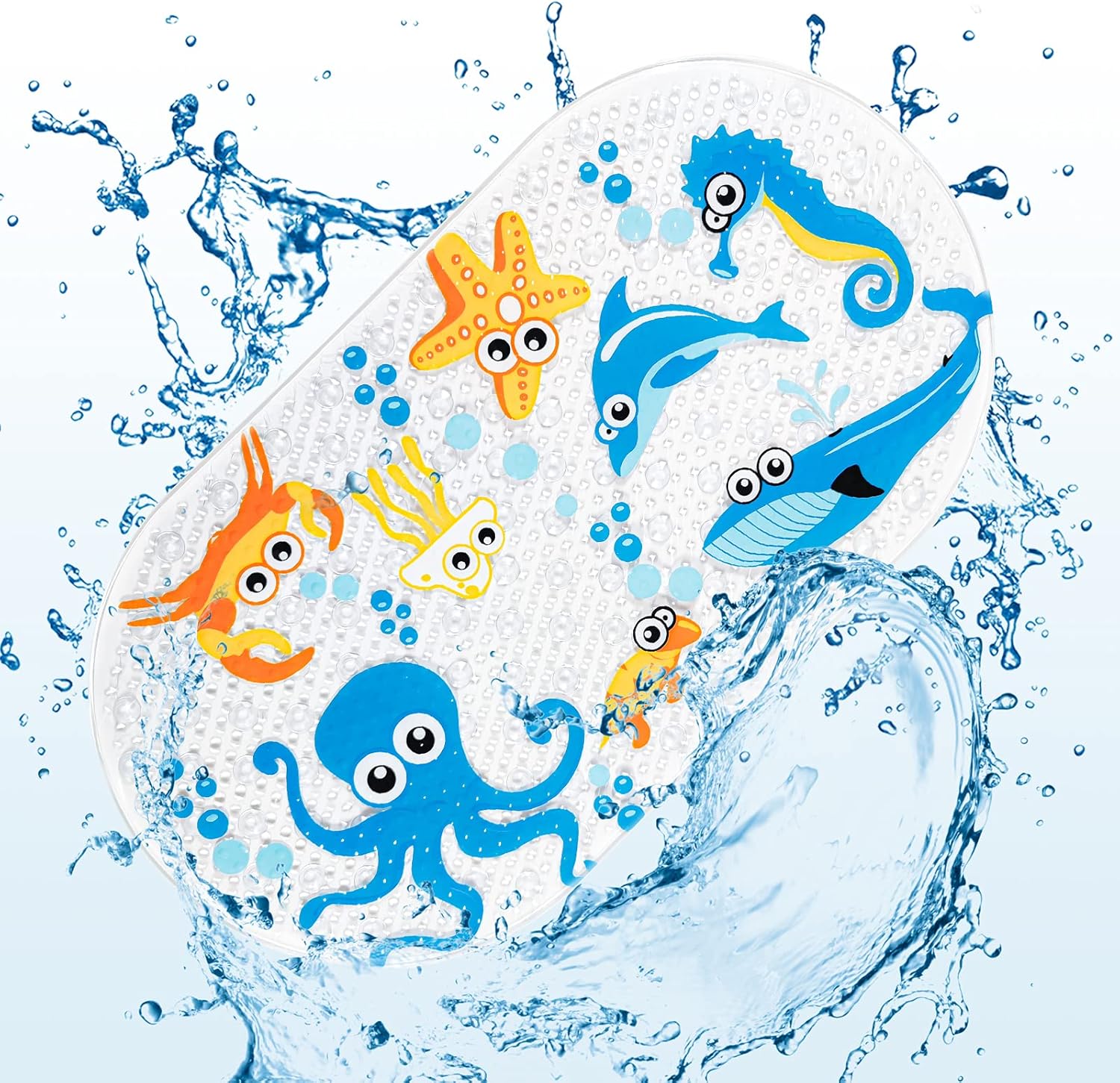 Tappetino Da Bagno Antiscivolo Per Bambini A Forma Di Polpo | 60x38 Cm Con Ventose, Sicuro E Divertente