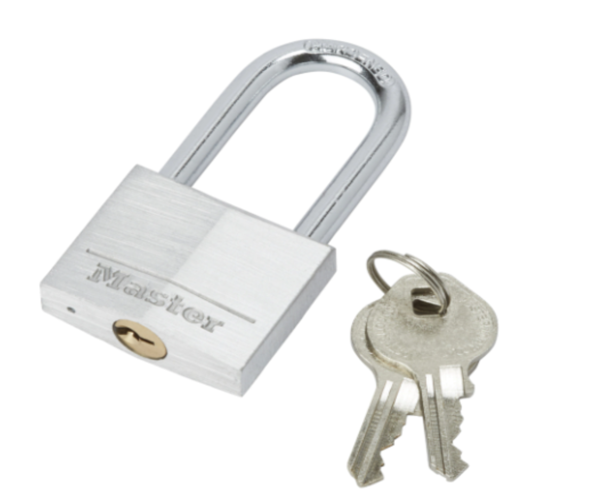 Lot De 4 Cadenas À Clé En Aluminium Massif, Gris, 4 X 5,9 X 1,3 Cm[u230