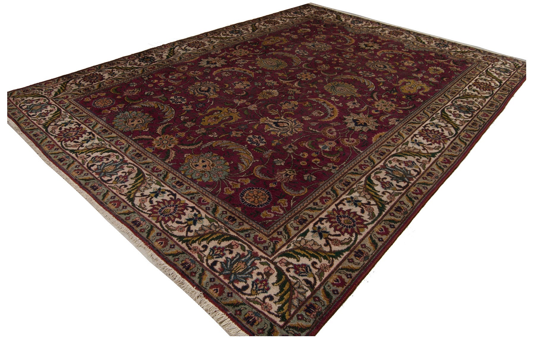 Alfombra oriental hecha a mano original, medida: 333x246 cm con certificado de autenticidad