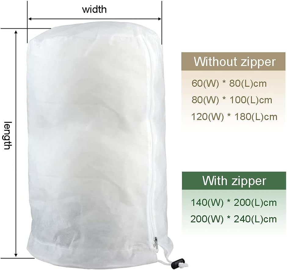 Voile D'hivernage Plante,Housse De Protection Tomate Citronnier,120×180cm,Beige - 4