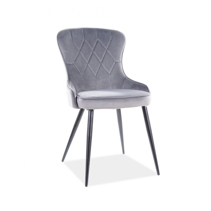 Krzesło LOTUS VELVET szare