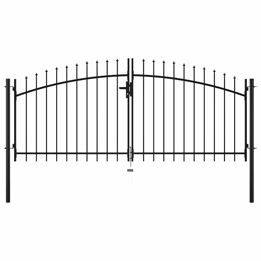 Portail double Woerden avec pointe en forme de lance 299,5 x 149,5 cm vidaXL - 2