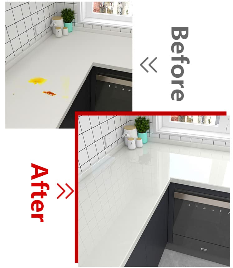 Autocollant résistant à l'huile de cuisine, film protecteur auto-adhésif pour comptoir de maison, imperméable et antitache, 30cm x 3m - 3