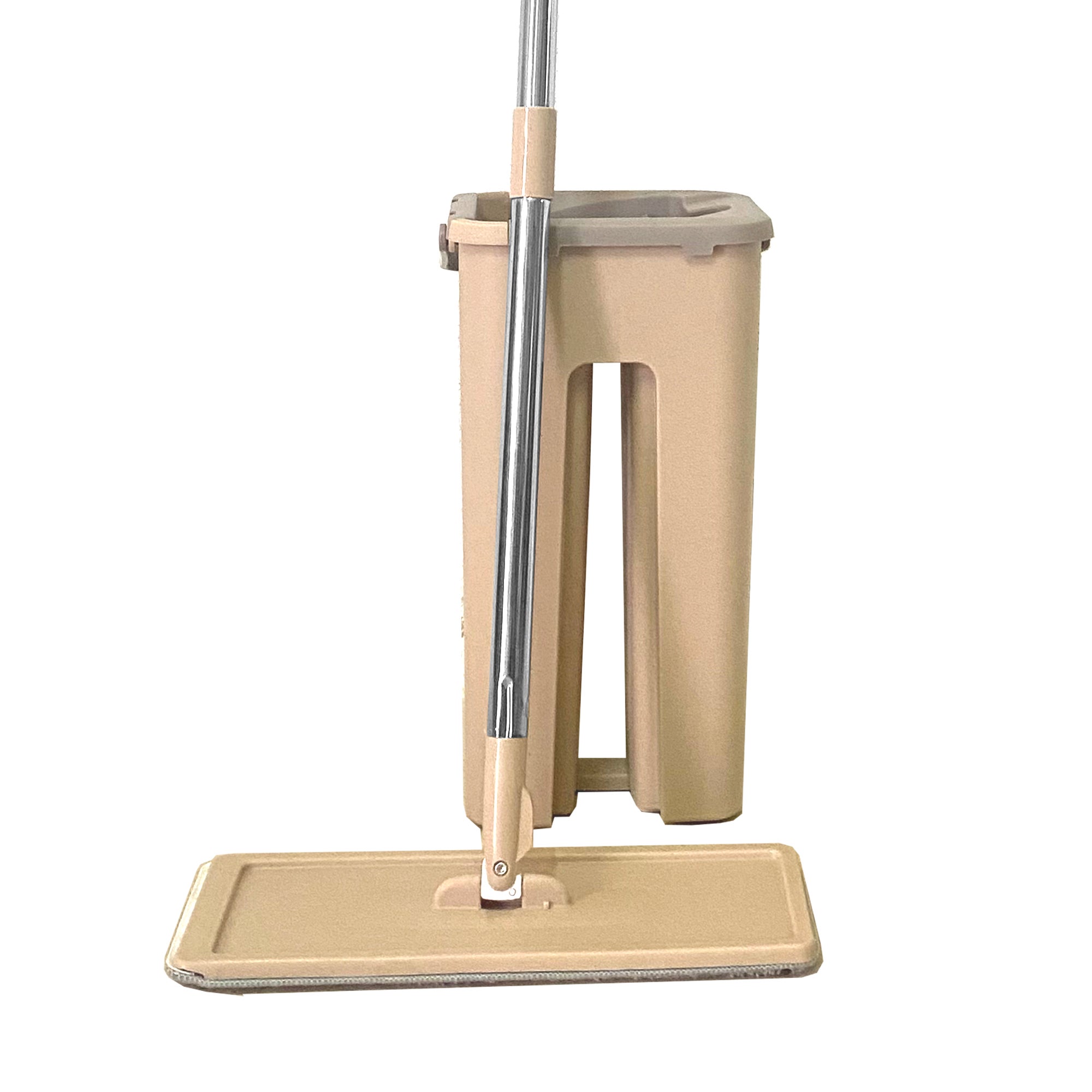 Set Mocio Piatto E Secchio Con Strizzatore – Include 6 Panni In Microfibra, Secchio Pieghevole Con Ruote, Per Pavimenti E Pareti - 2