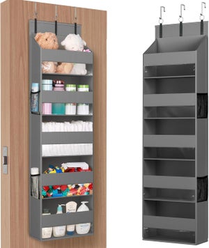 Etagere Suspendue, Rangement Suspendu Avec 5 Treillis, Grille Gris Avec Crochet Metallique Rangement Vetement Pour Pliage Facile Gris 98759361