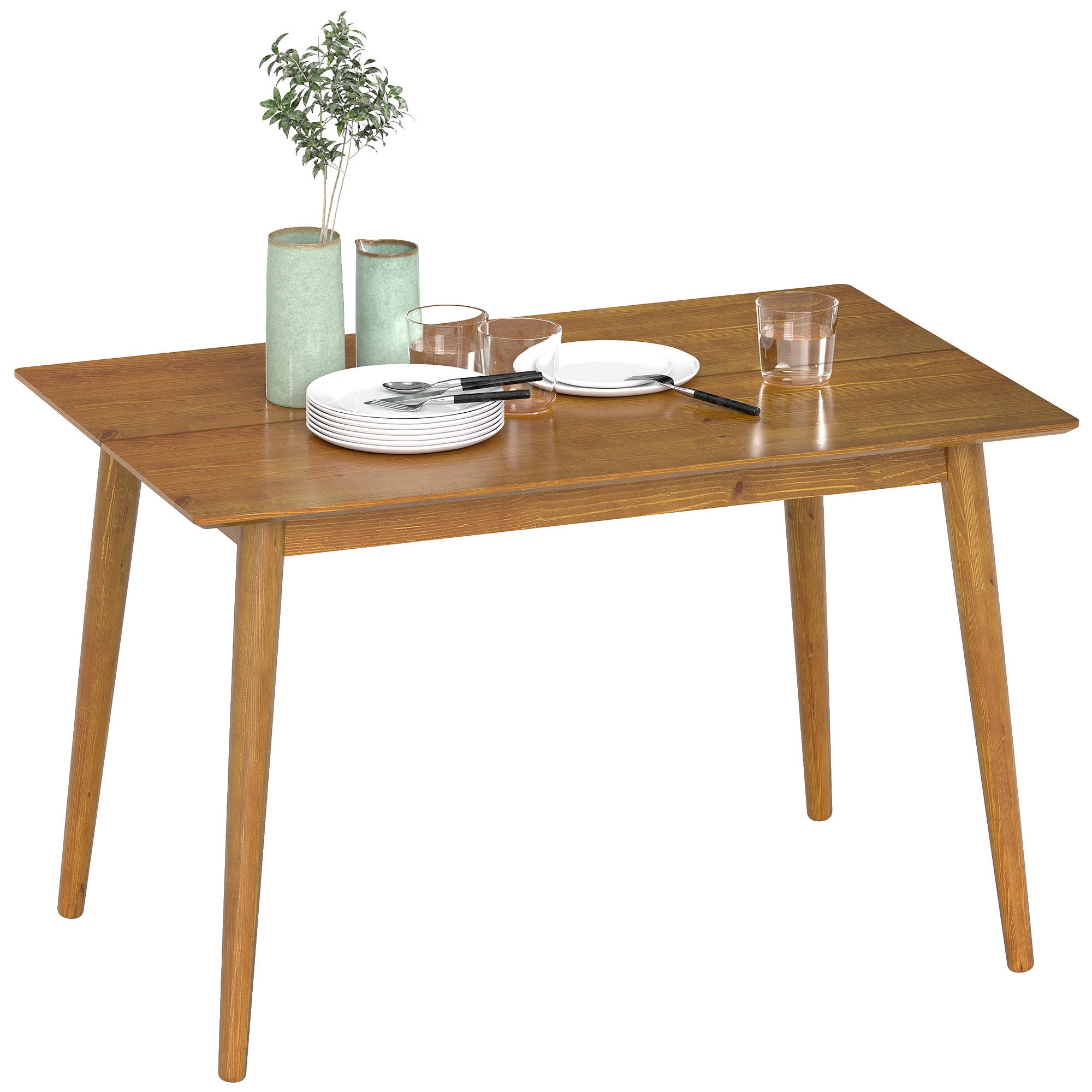 Grande table à manger design pour 4 à 6 personnes, en bois, dimensions ...